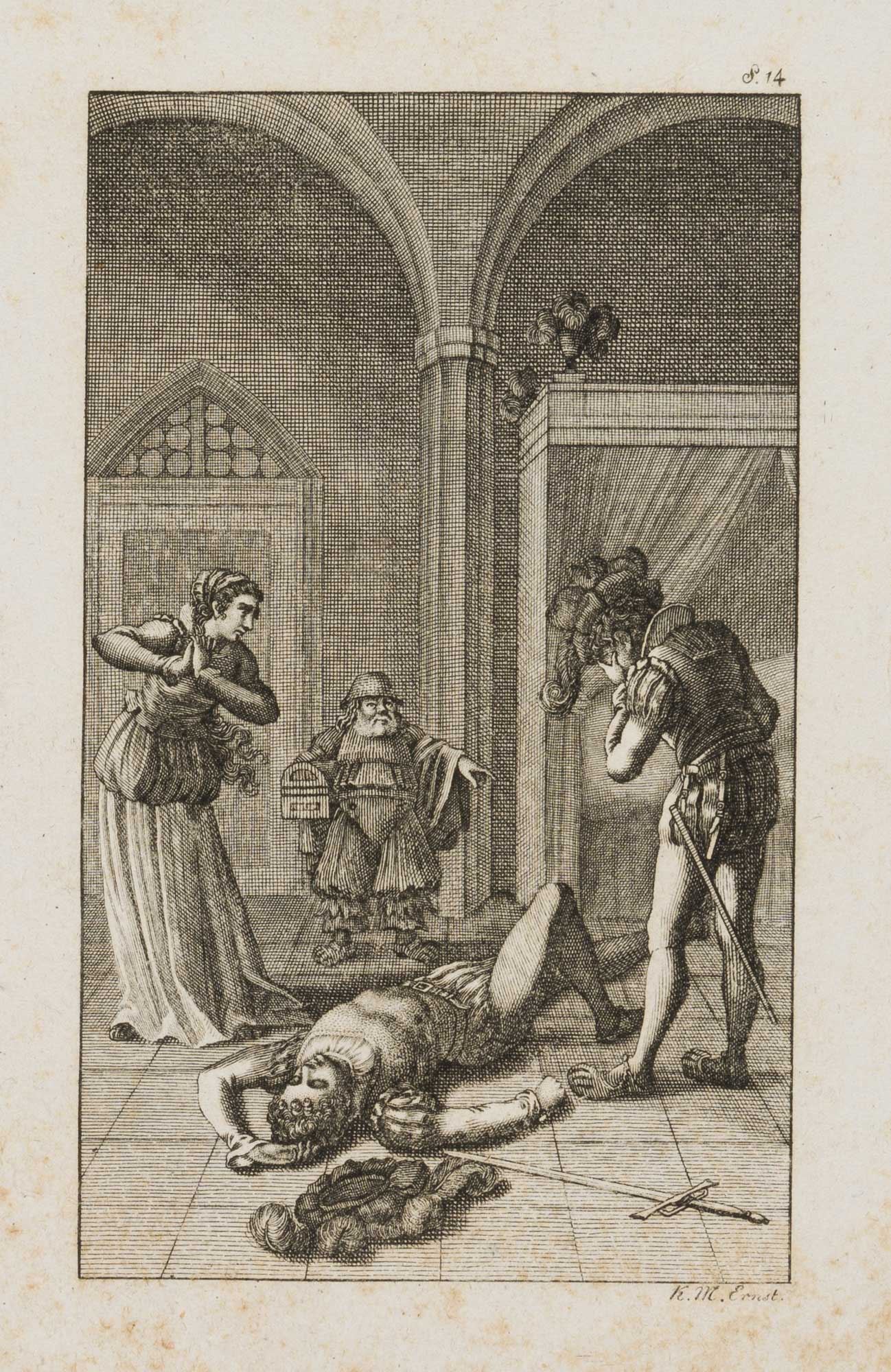 Buchillustration, Duell