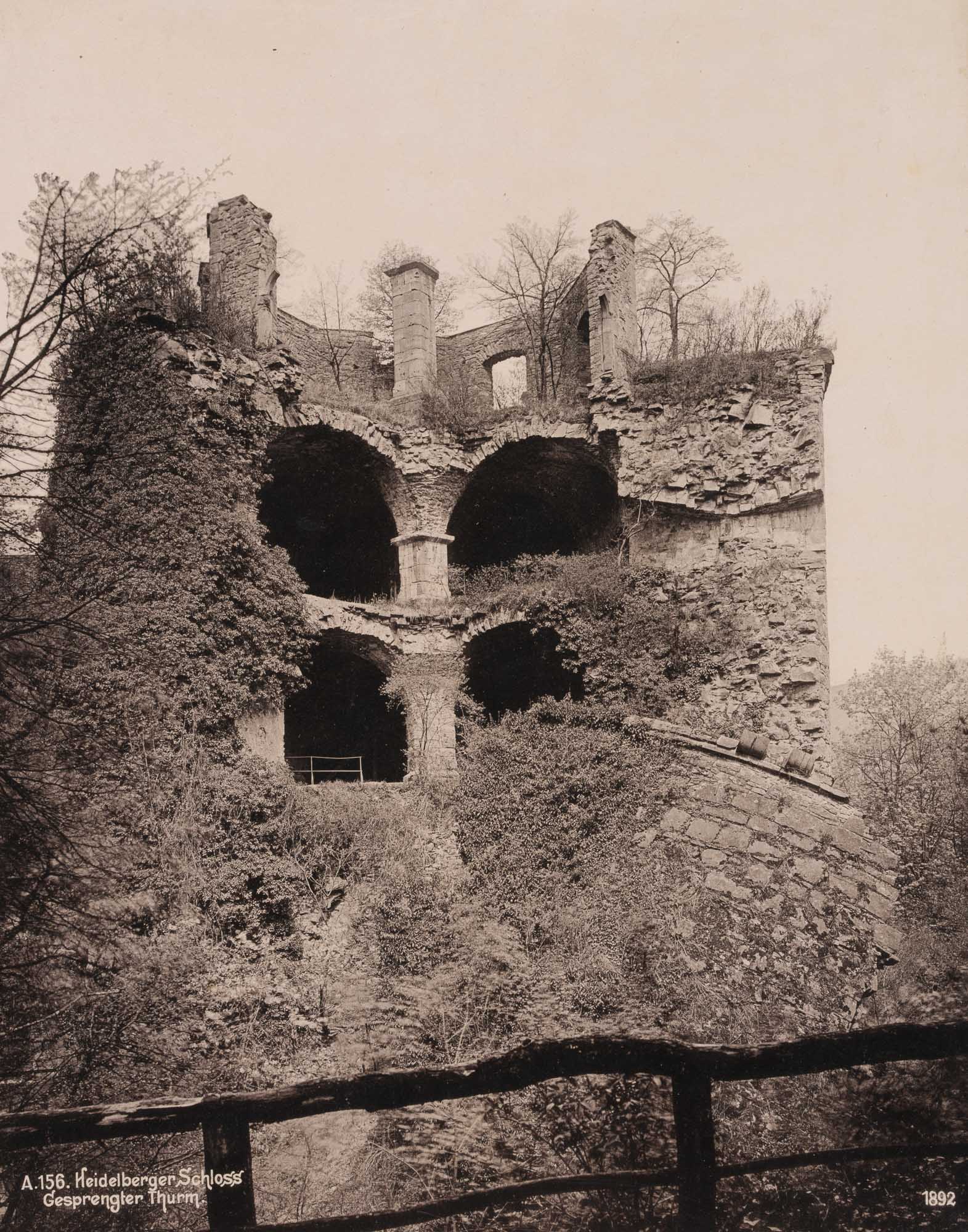 Gesprengter Turm am Heidelberger Schloss
