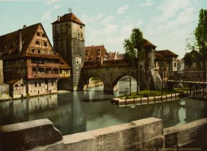 Nürnberger Henkersteg über die Pegnitz
