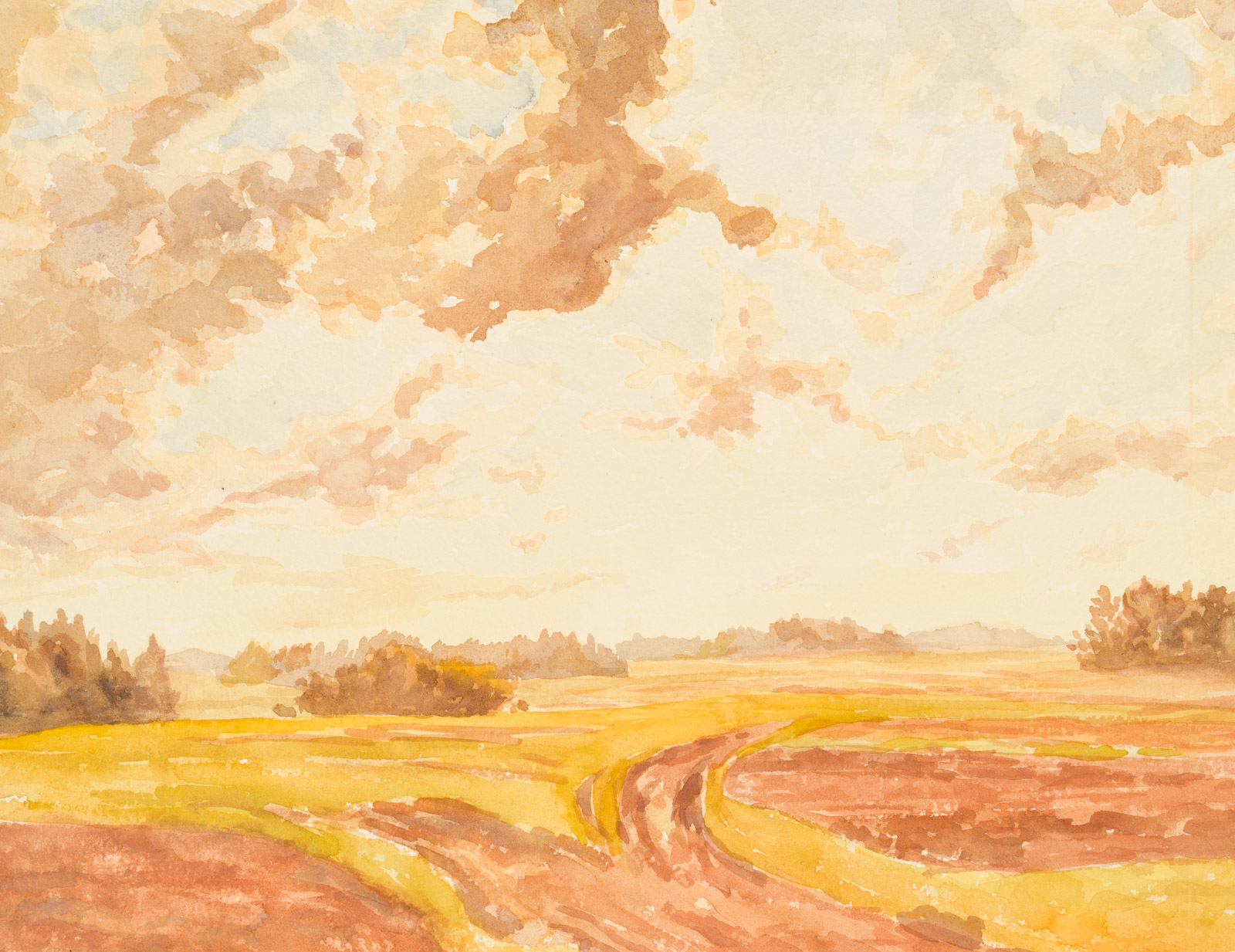 Landschaft mit tiefem Horizont