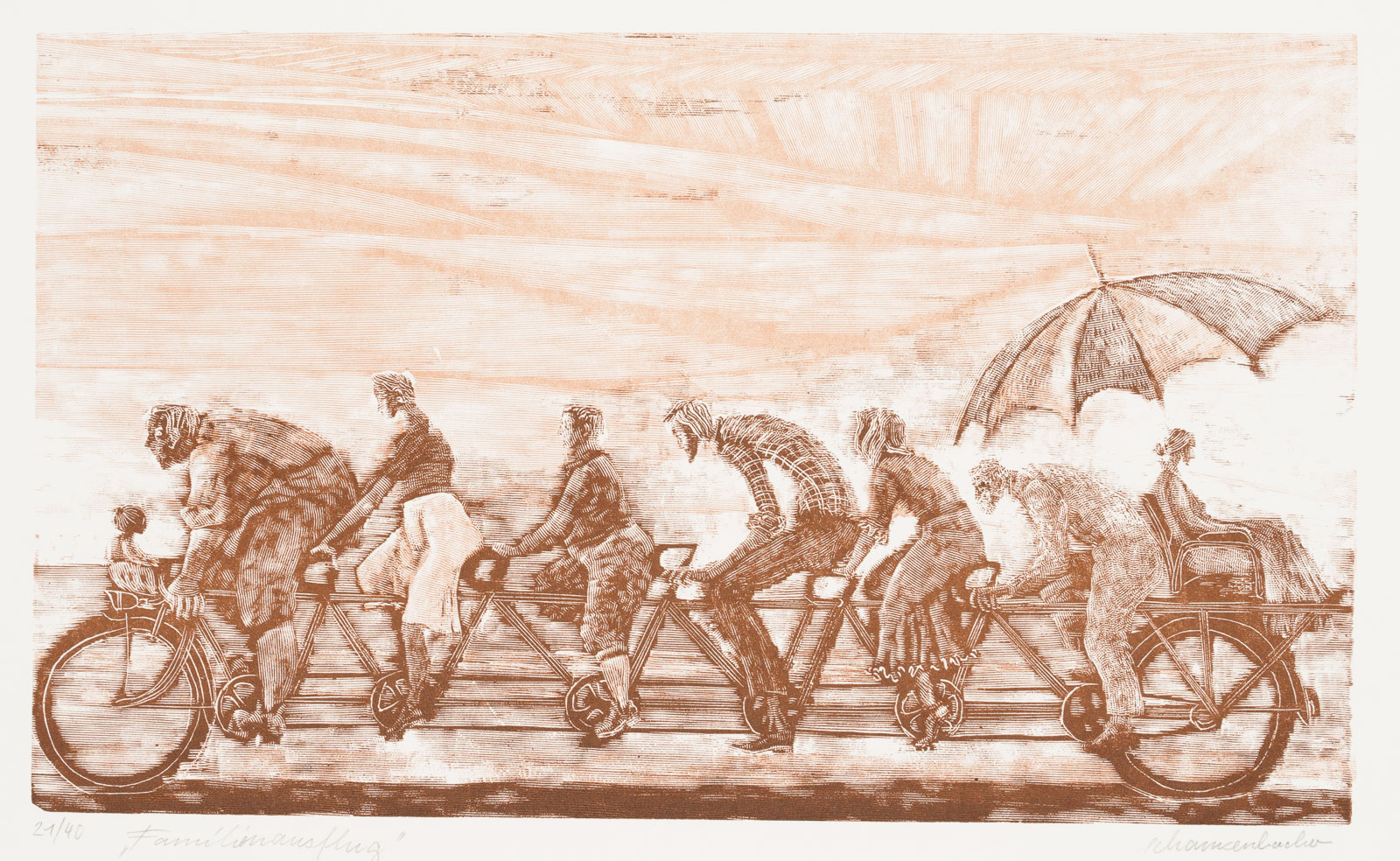 'Familienausflug' Gruppe auf Tandem