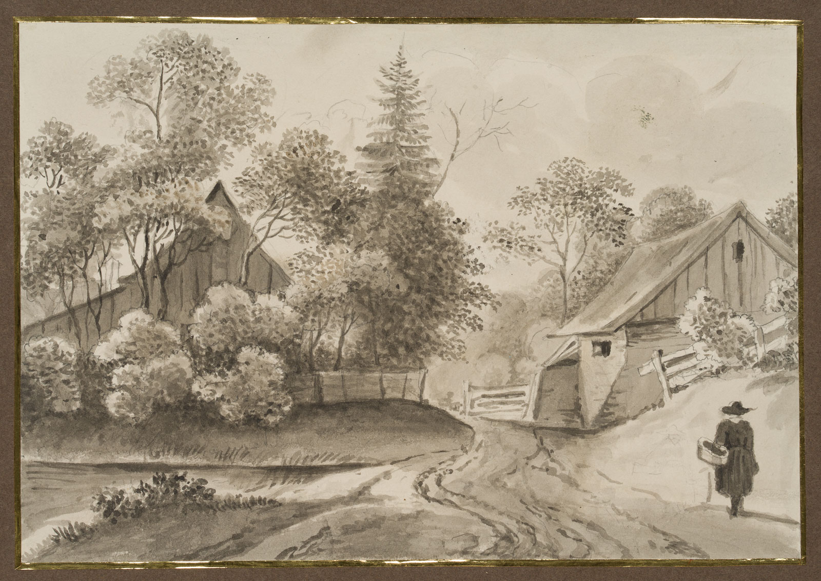 Auf dem Feldweg zum Gehöft