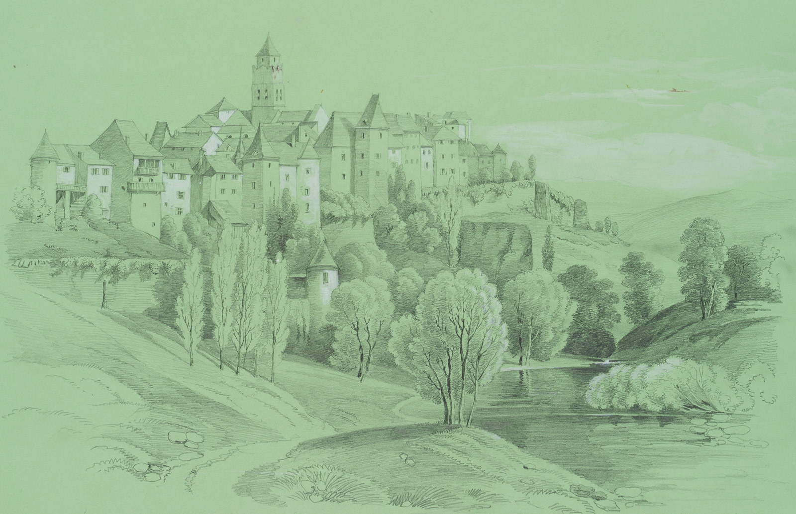 Malerische mittelalterliche Stadt
