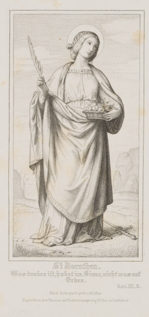 Hl. Dorothea mit Blumenkorb