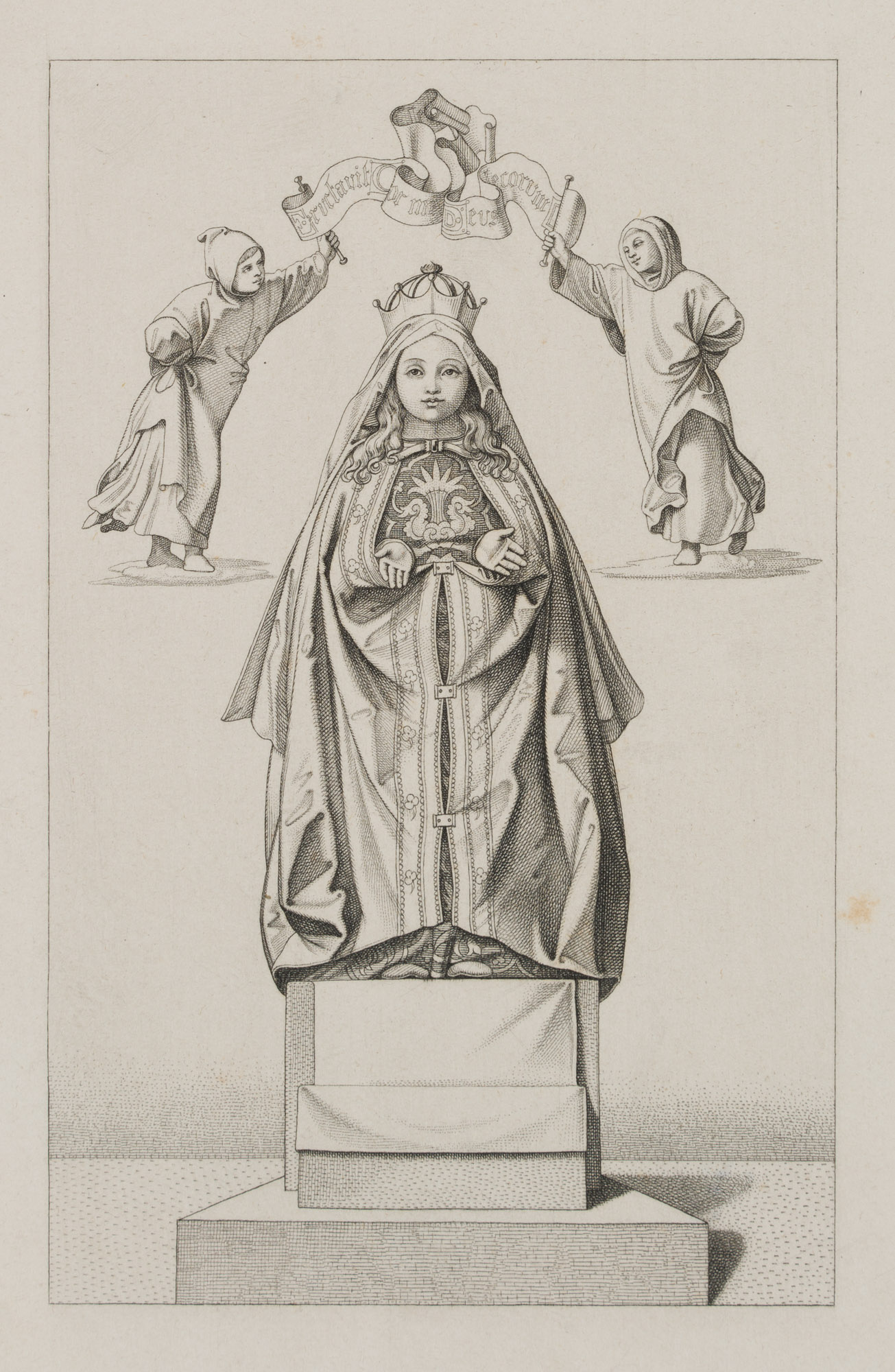 Probedruck: Heiligenbild: Madonna
