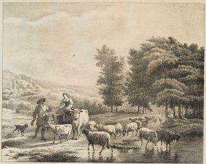 Landschaftsszene mit Hirten