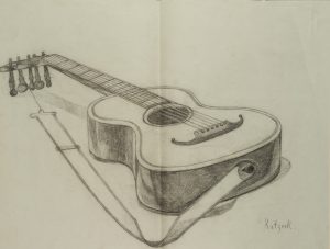 Skizze einer Gitarre
