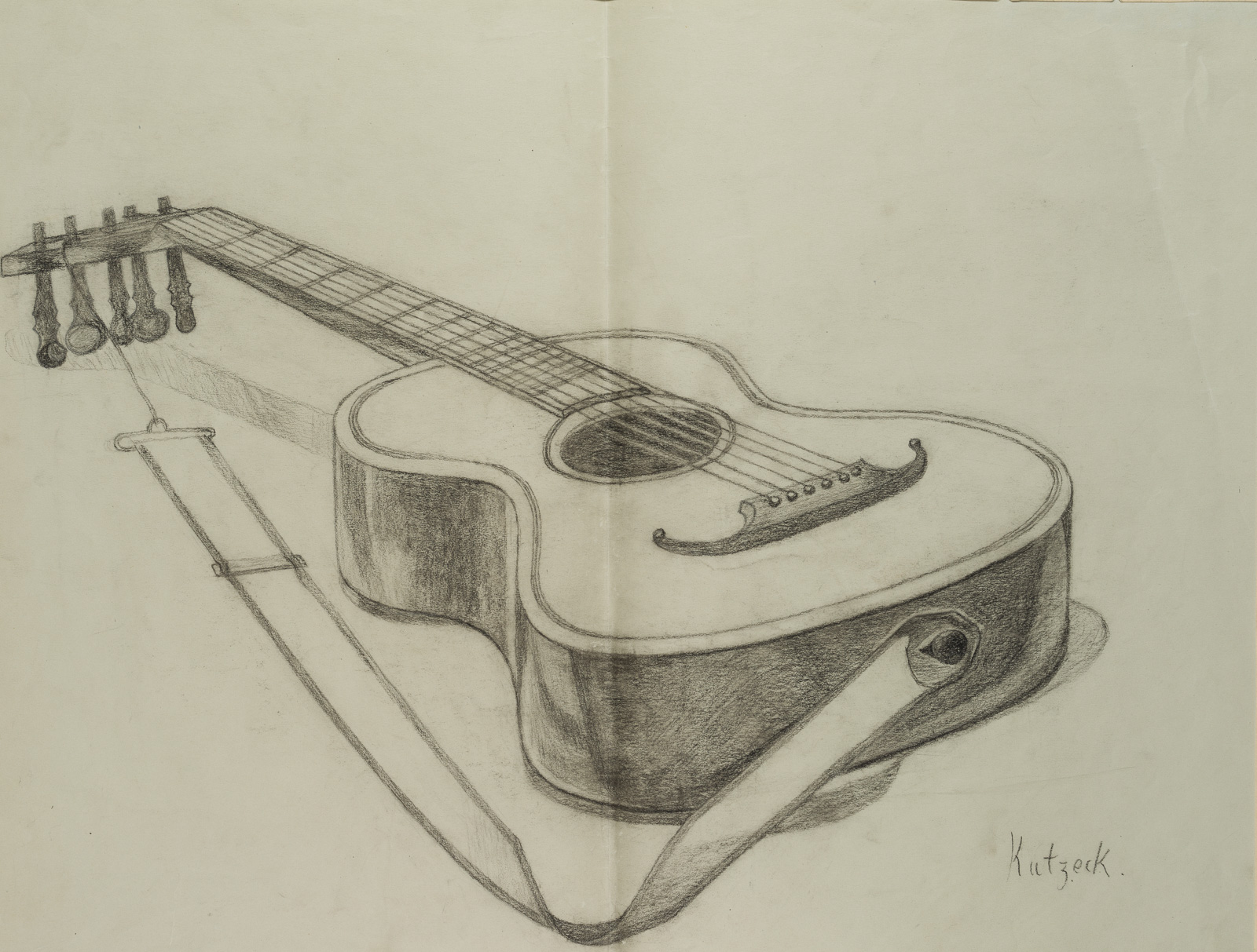 Skizze einer Gitarre