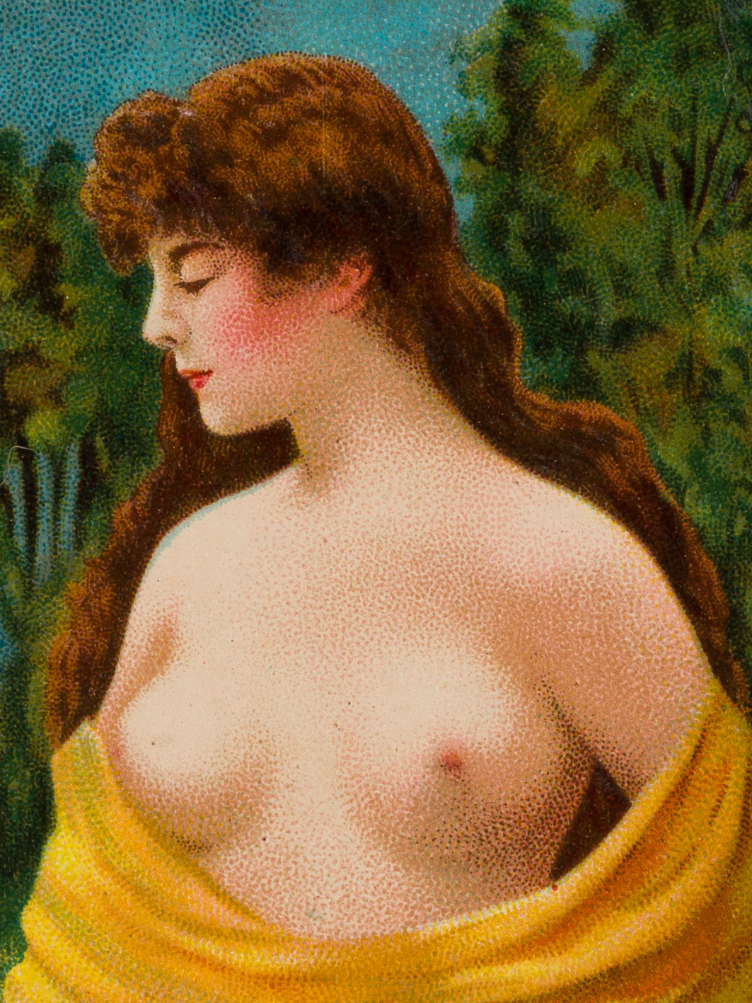 Geprägte Karte mit Nymphe