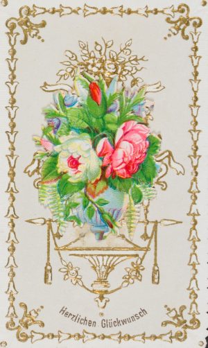 Glückwunschkarte mit Blumenstrauß