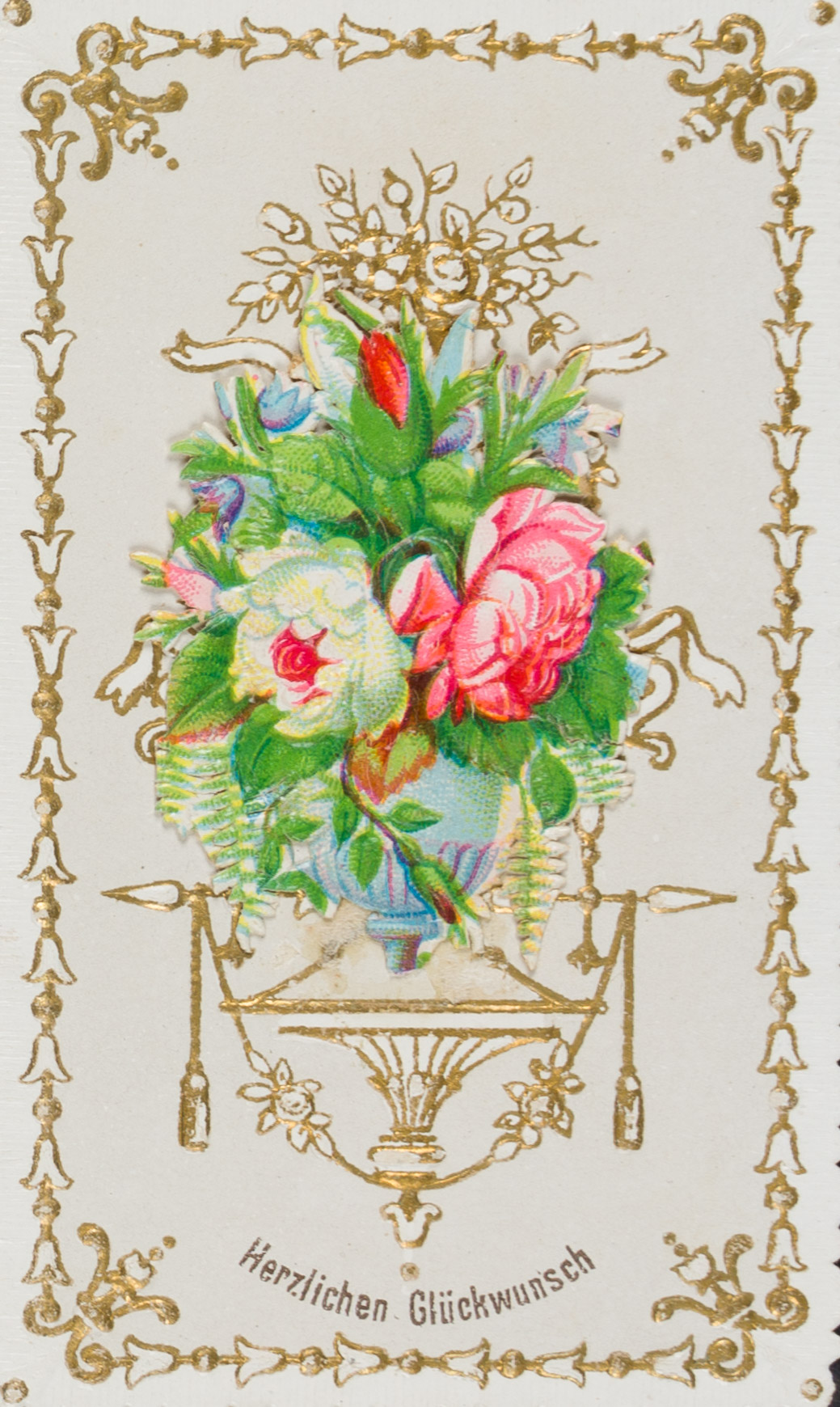 Glückwunschkarte mit Blumenstrauß