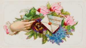 Glückwunschkarte. Mit Blumen