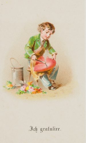 Glückwunschkarte. Mit Jungen