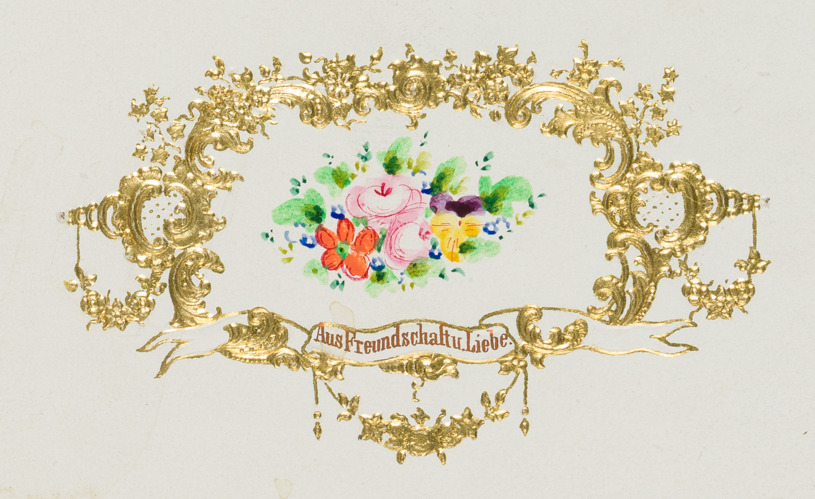 Freundschaftskarte mit Blumendekor