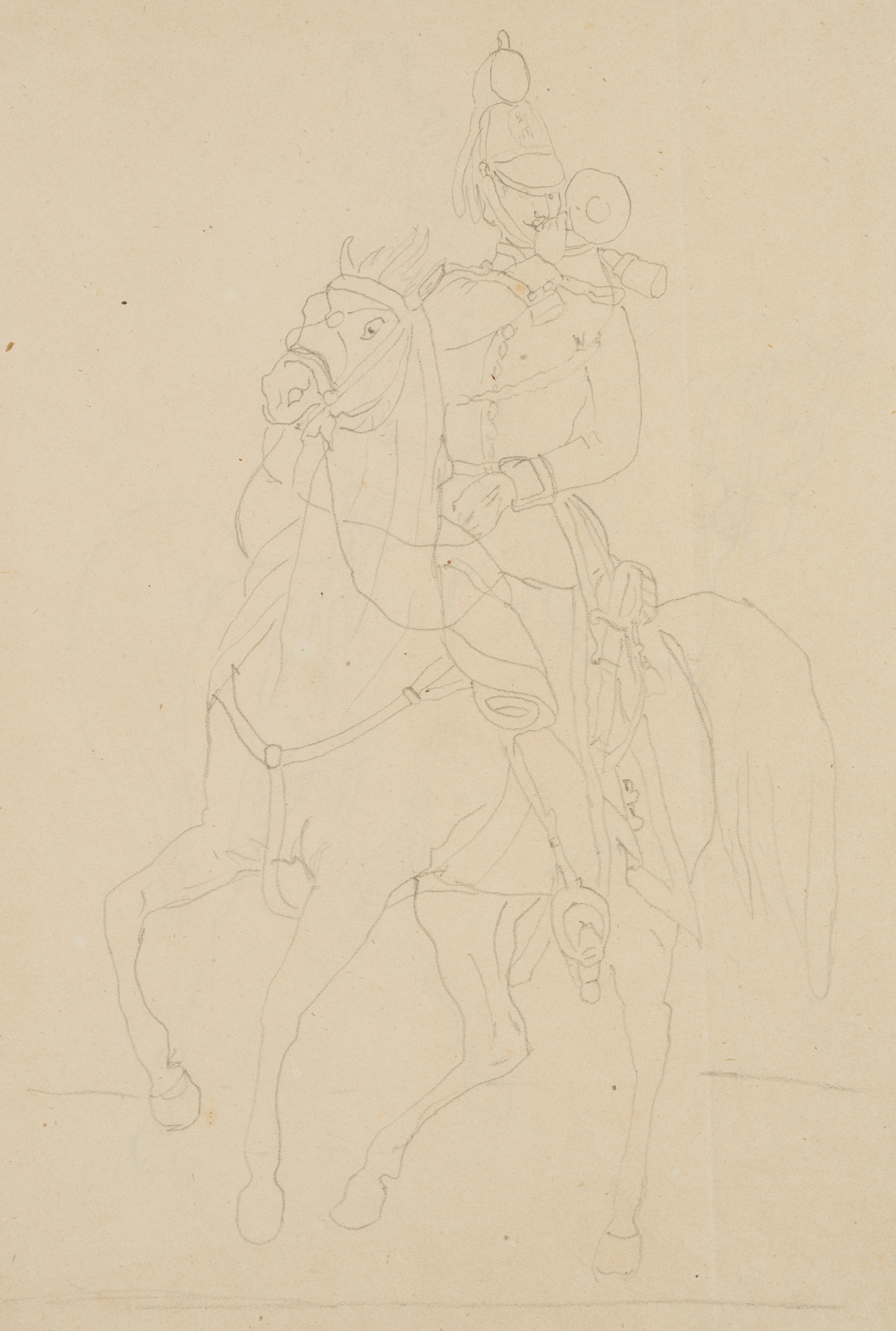 Skizze eines Ulanen