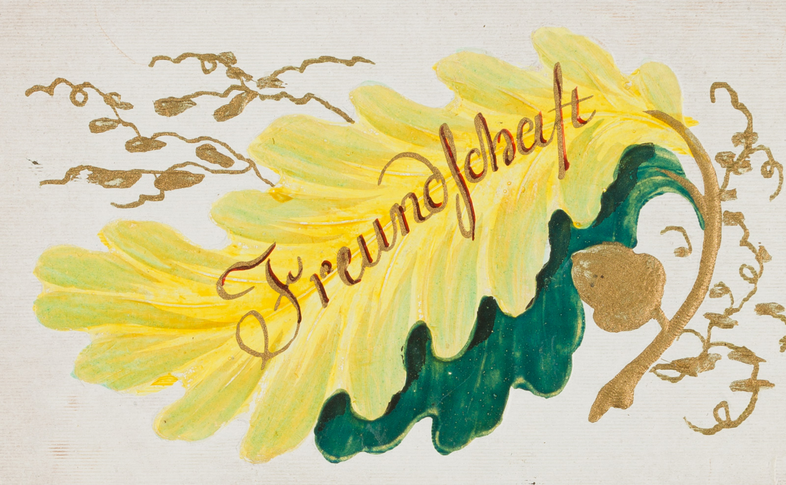 Glückwunschkarte. Eichenblatt
