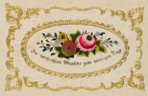 Glückwunschkarte mit Blumendekor