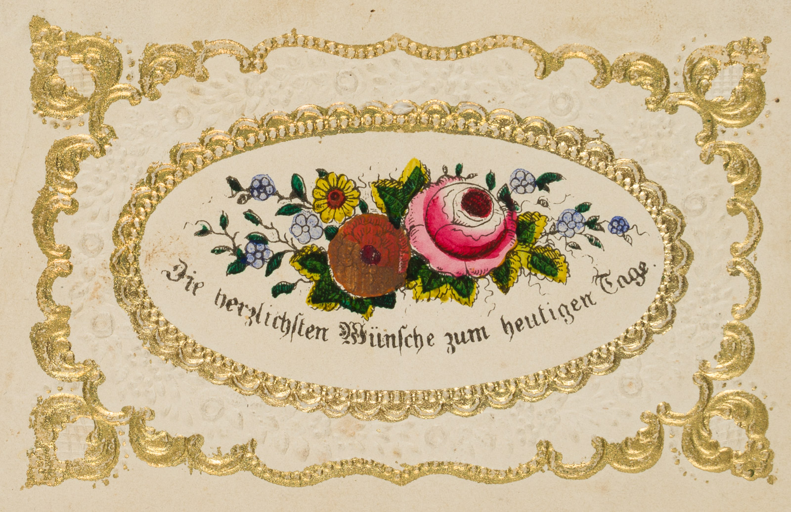 Glückwunschkarte mit Blumendekor