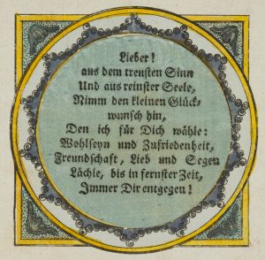 Glückwunschkarte mit Seidenpapierapplikation