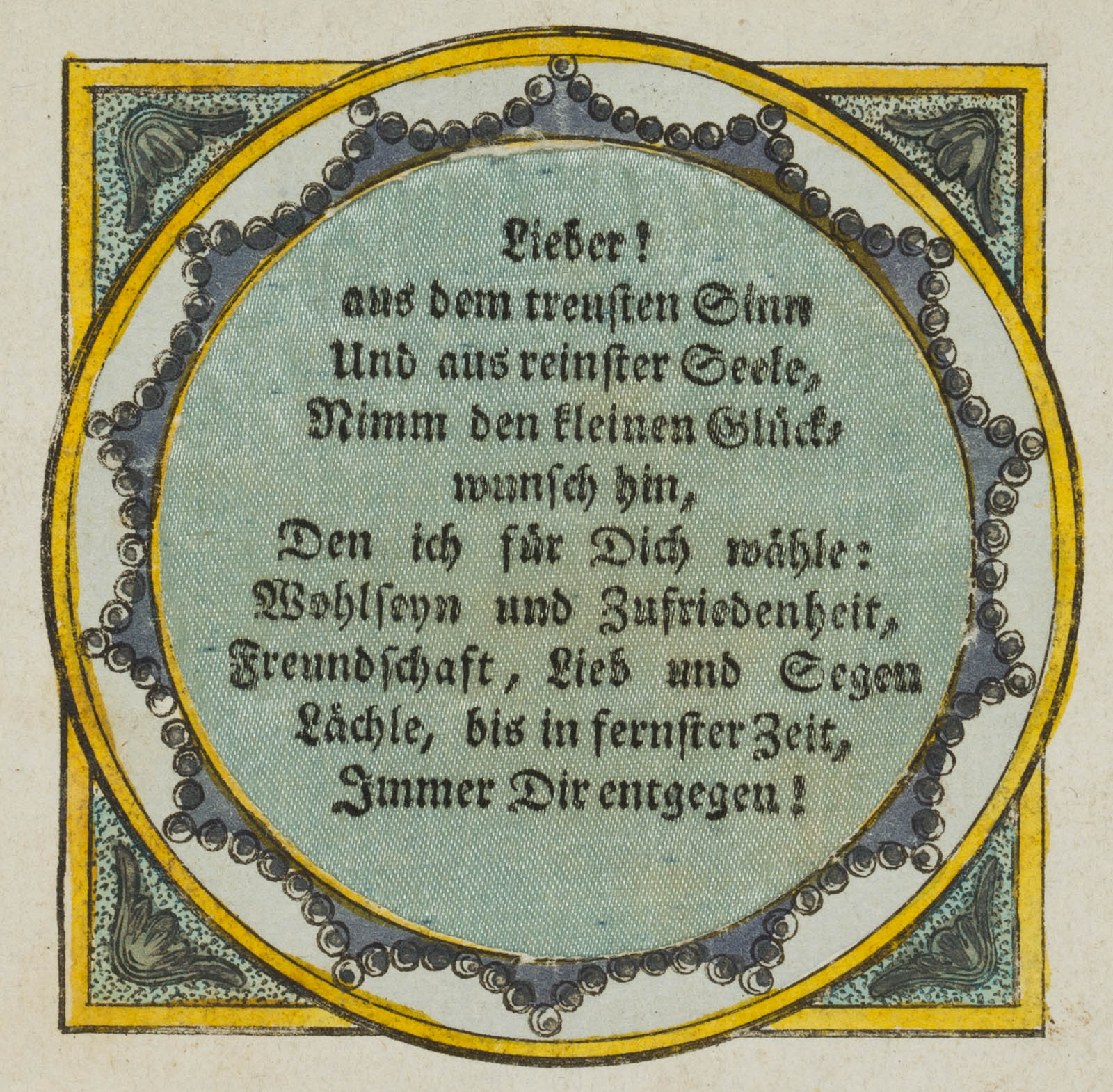 Glückwunschkarte mit Seidenpapierapplikation