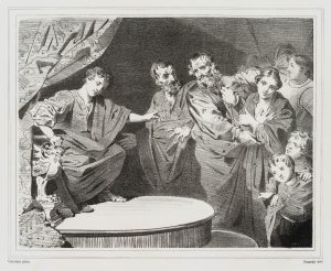 Salomonisches Urteil, Historienszene