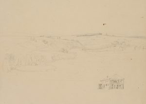 Landschaftsskizze, Süddeutsch