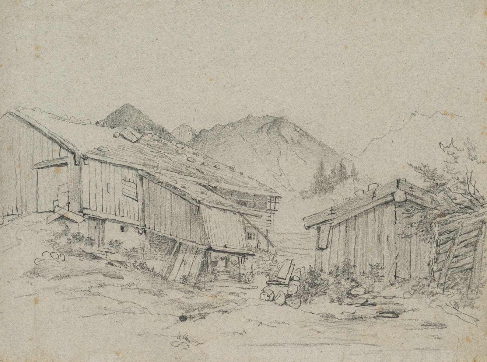 Bauernhof und Häuser in Tirol