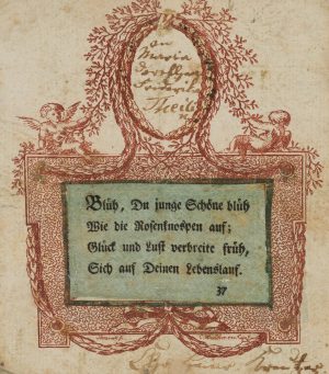 Glückwunschkarte mit Putten