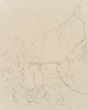 Brücke im Vispertal bei Stalden, Schweiz