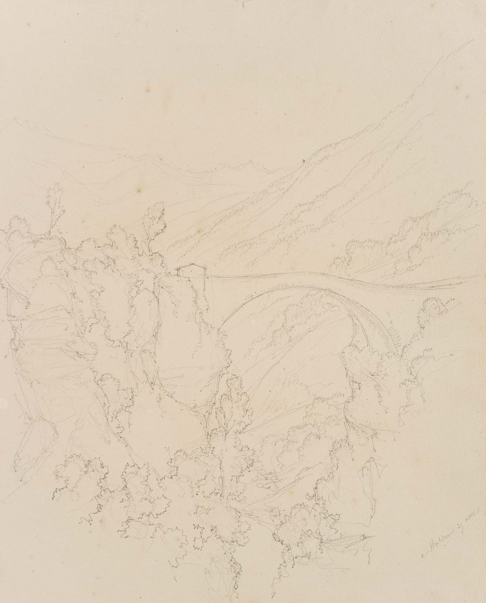 Brücke in Stalden, Wallis, Schweiz