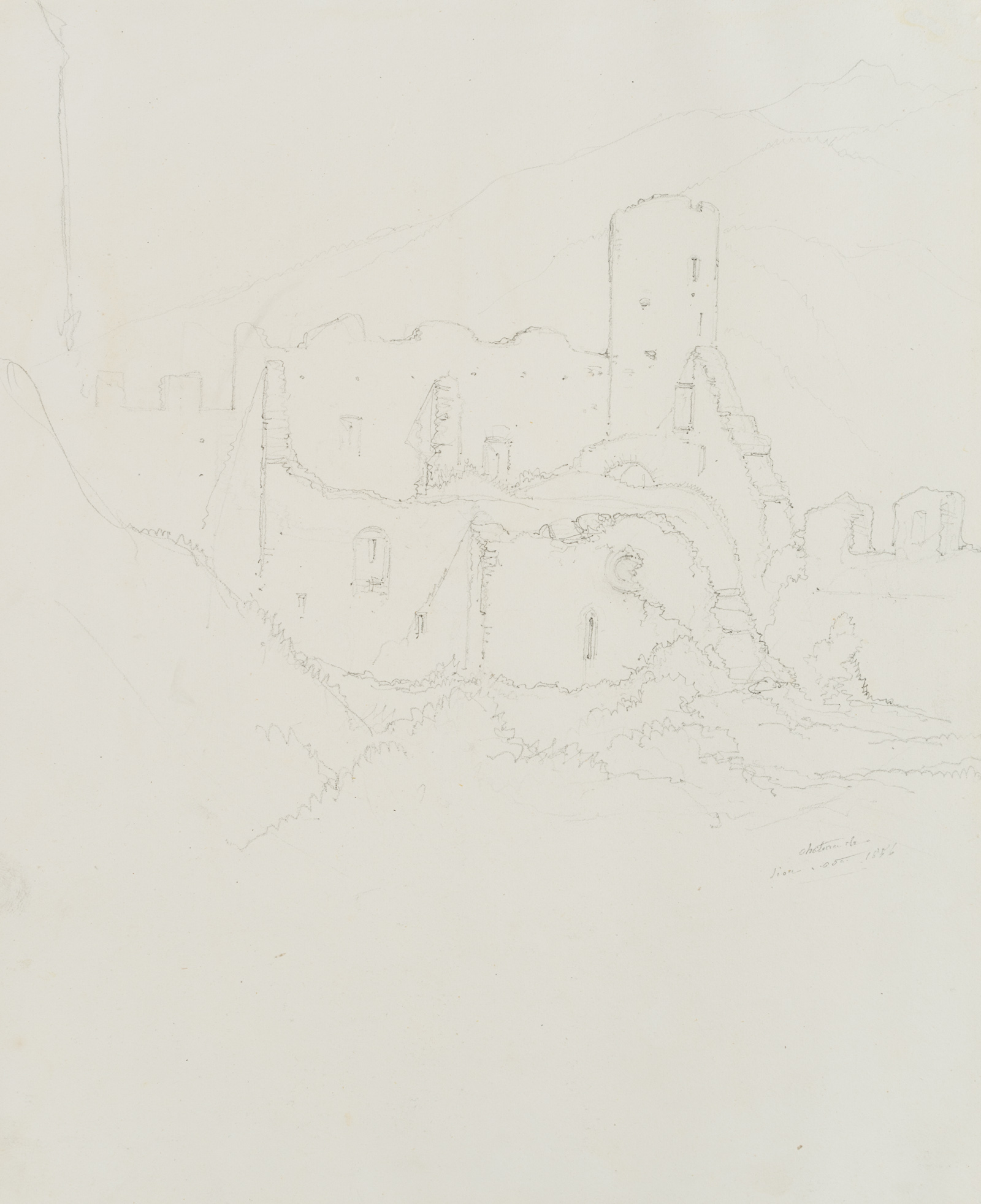 Château des Sion, Wallis, Schweiz