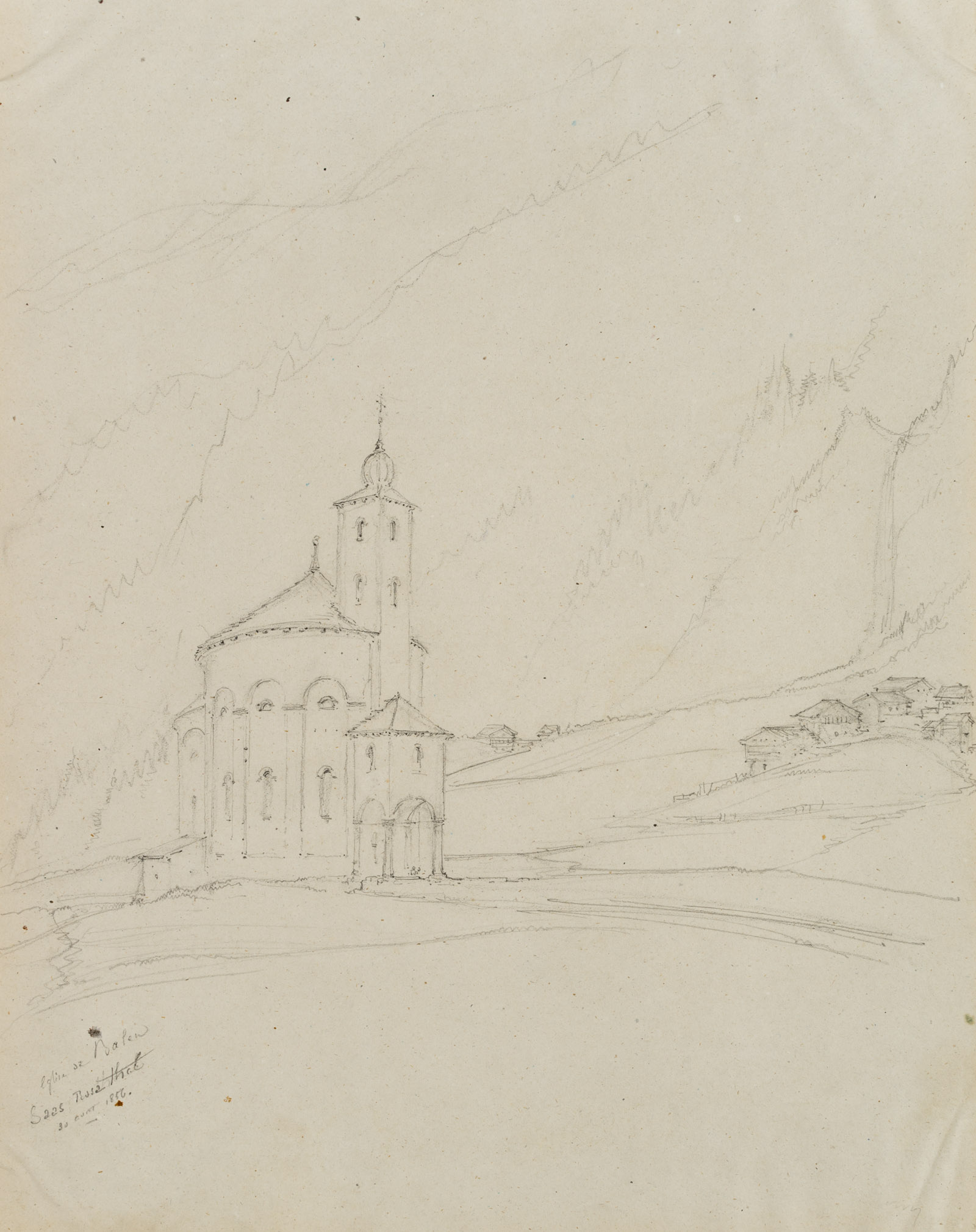 Rundkirche in Saas-Balen VS, Schweiz