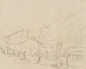 Ortschaft Bürghen bei Leuk, Schweiz