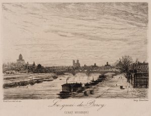 Le quai de Bercy in Paris, Seine