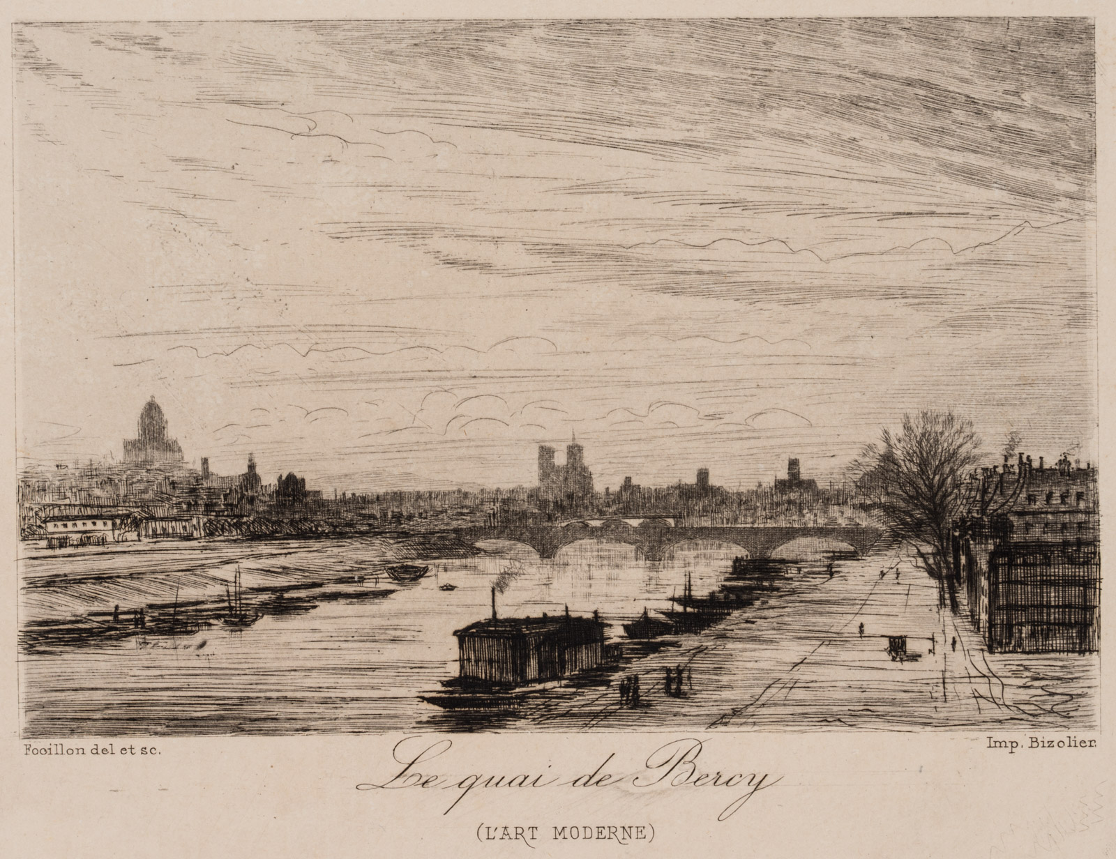 Le quai de Bercy in Paris, Seine