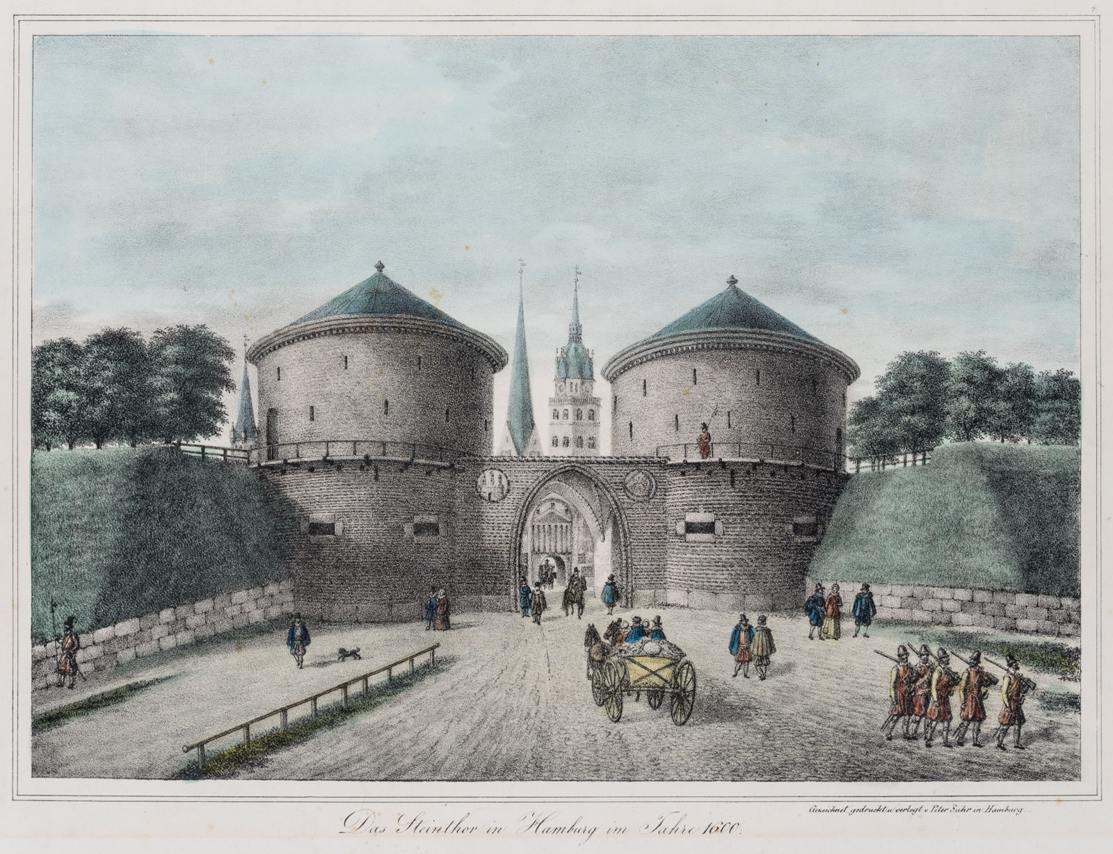 Steinthor in Hamburg im Jahre 1600