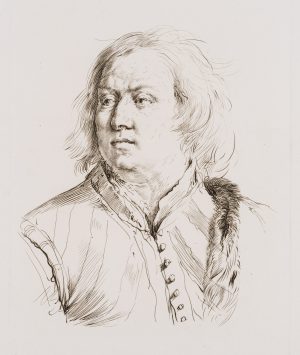 Porträtstudie, Mann in Kostüm