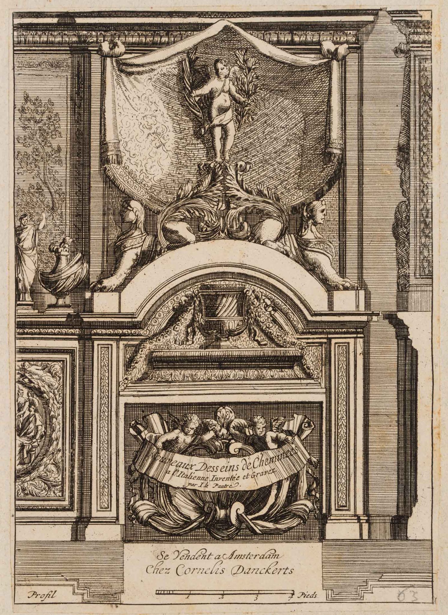 Kaminentwurf in italienischer Manier