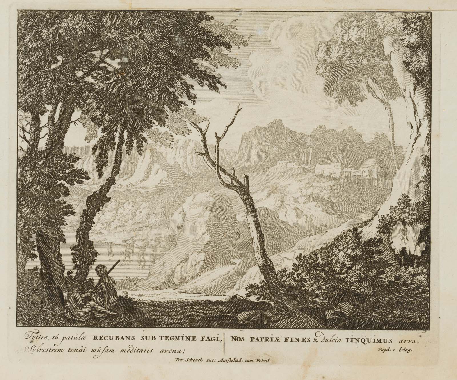 Arkadische Landschaft nach Vergil
