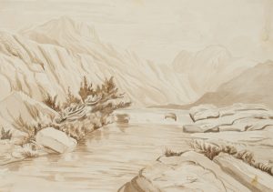 Gebirgslandschaft mit Fluß