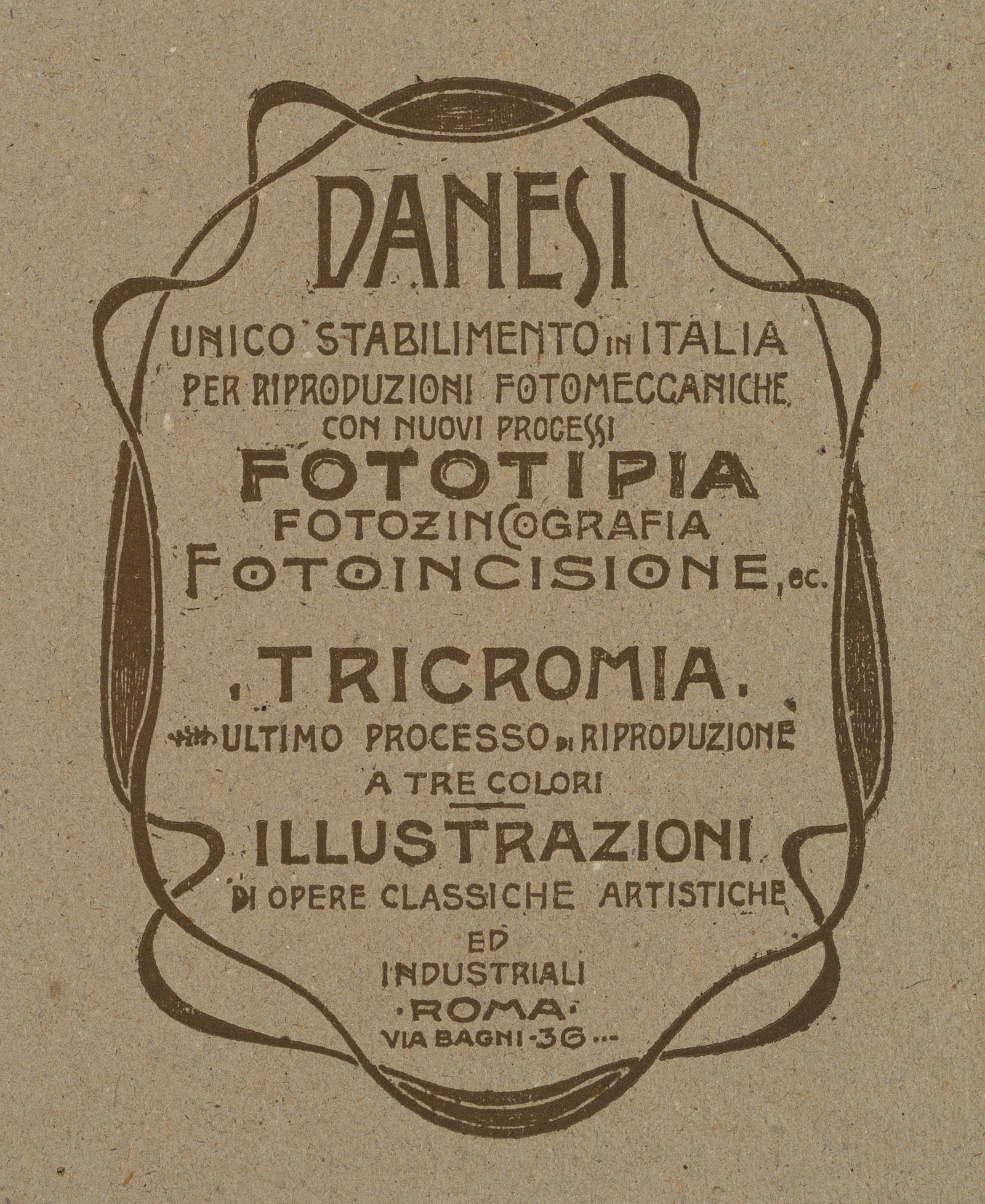 Werbekarte: DANESI, Rom, Italien