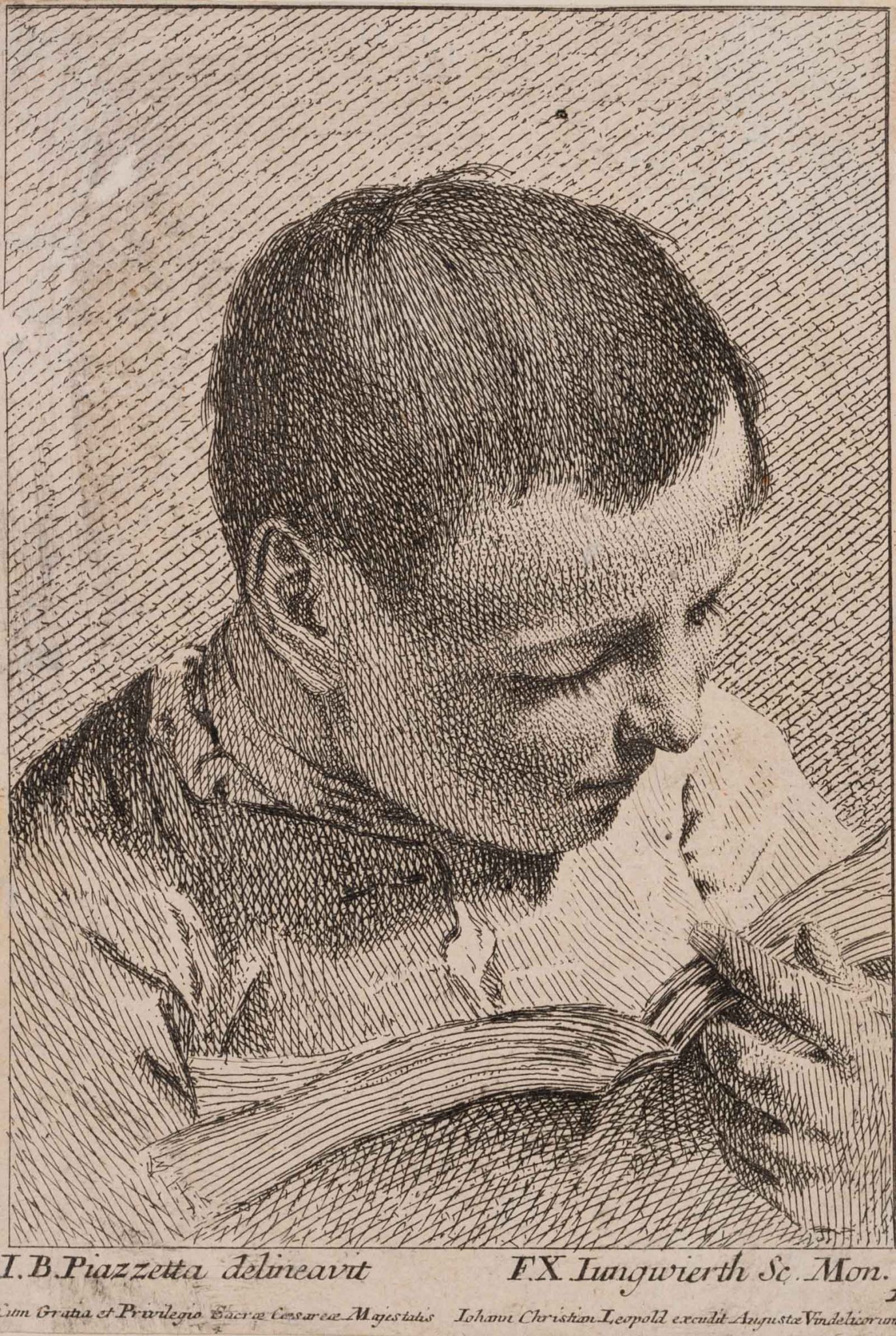 Studie eines lesenden Jungen