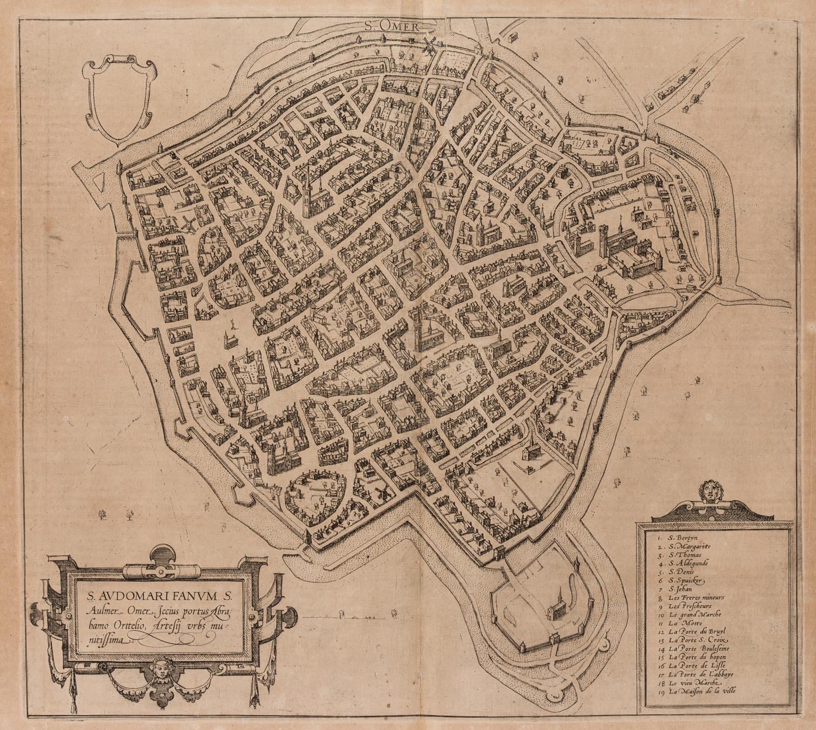 Stadtplan von Saint-Omer, Pas-de-Calais