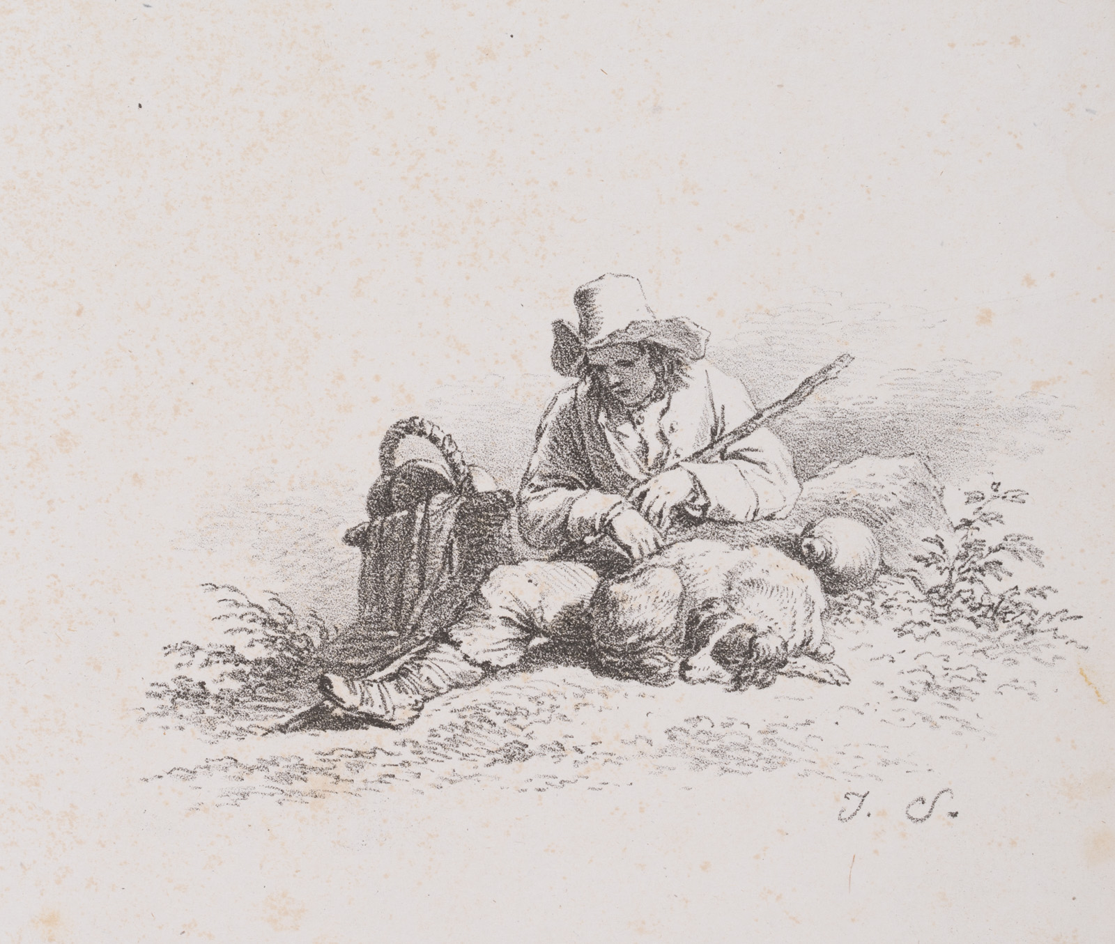 Rastender Hirtenjunge