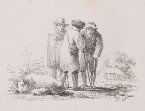 Drei Bauern im Gespräch