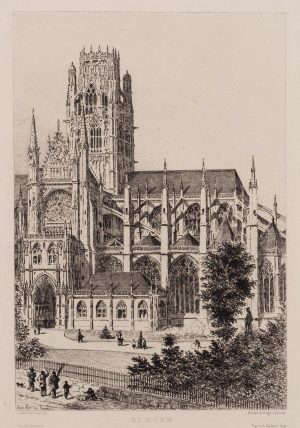 Ansicht d. Kirche St-Ouen in Rouen