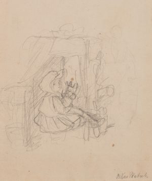 Kind mit Spielzeug in Deckenhöhle