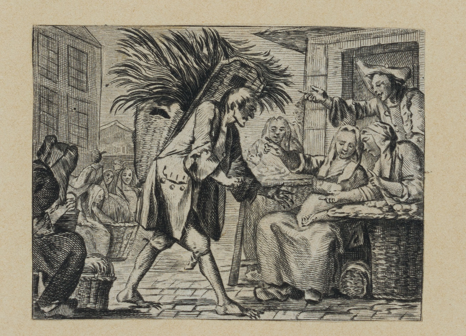 Kiepenkerl auf Markt