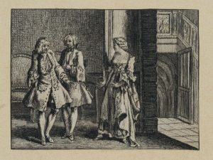 Zwei Herren mit Dame