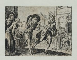 Straßenszene mit jungem Mann